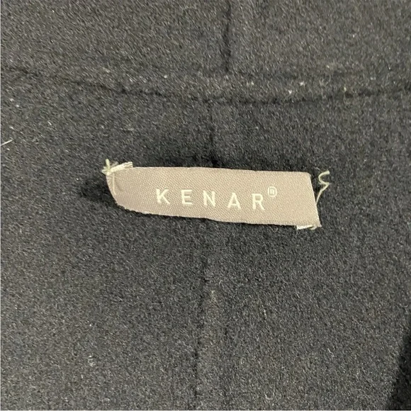 Kenar 100% Boiled Wool Black Jacket Cardigan Blazer - Picture 5 of 12